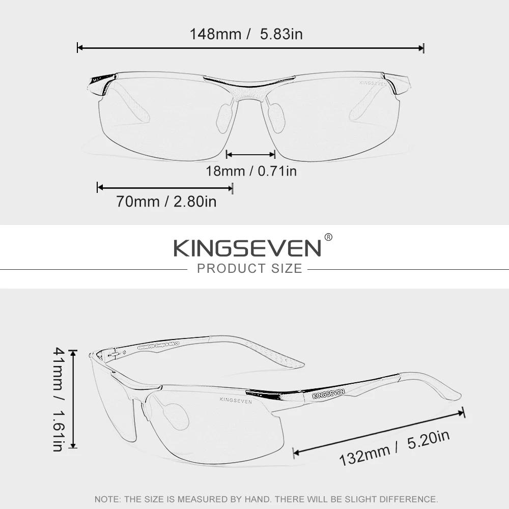 KINGSEVEN Lunettes de soleil polarisées de luxe UV400, lunettes de conduite pour hommes et femmes, m