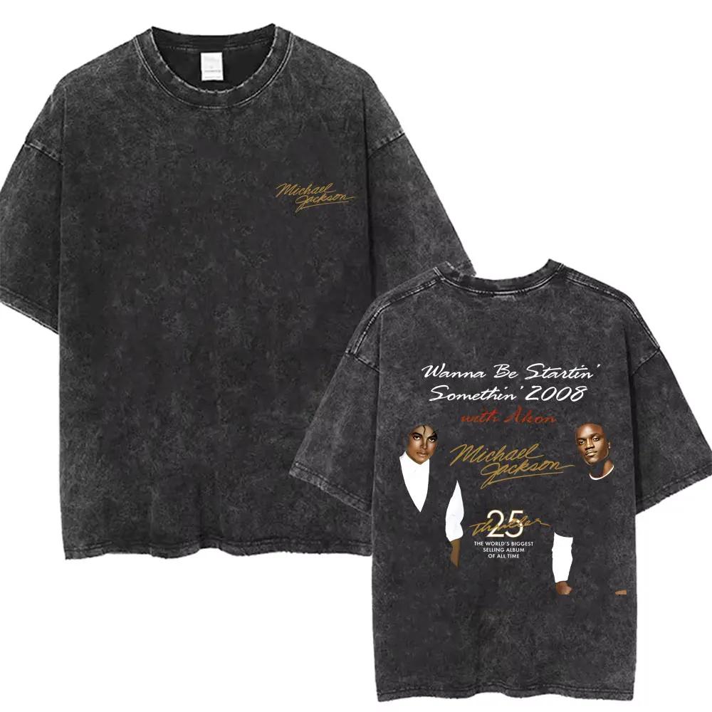 Classique Michael Jackson roi du Pop lavé Vintage T-shirt hommes femmes mode rétro Rock T-shirts hom