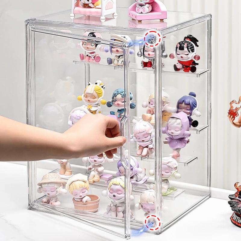 Présentoir en acrylique, boîte aveugle de haute clarté, organisateur pour objets de collection d'ani
