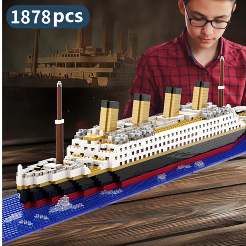 Kit de modèle de brique de soleil de croisière de puzzle de Titanic pour garçon et fille, jouet d'as