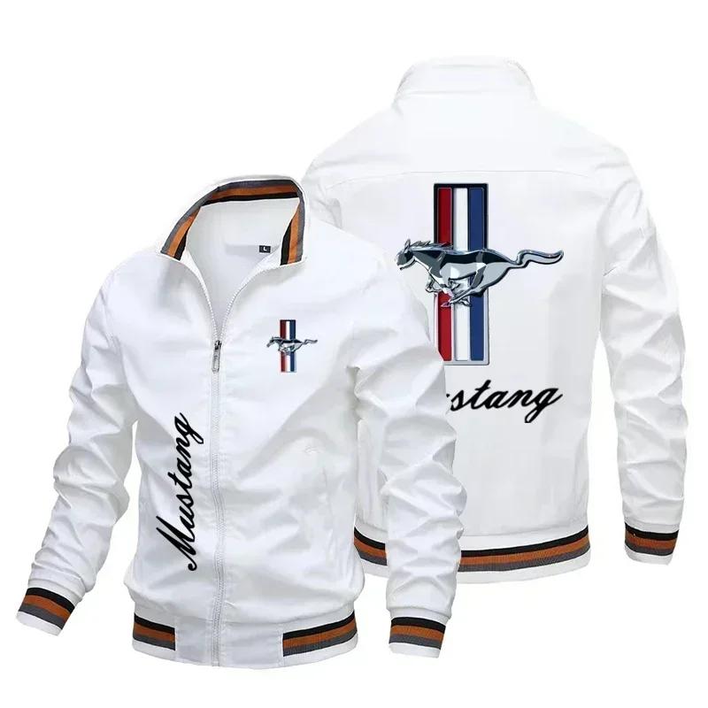 Nouveau manteau de sport de loisirs pour hommes Ford Mustang logo de voiture imprimé veste hip hop p
