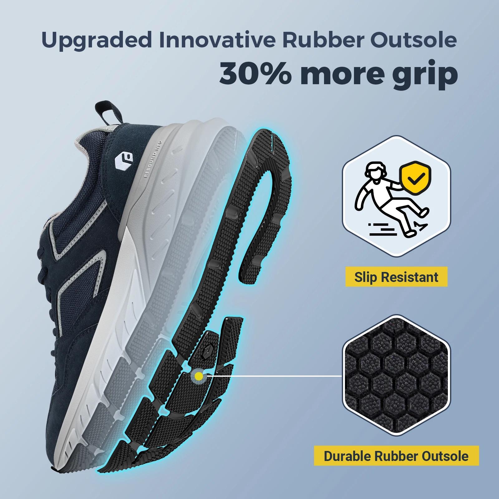 FitVille nouvelles chaussures de course pour hommes 4E baskets large largeur avec Support de voûte p