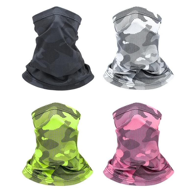 Protection UV glace soie visage couverture cou Tube Sports de plein air Bandana écharpe respirant ra