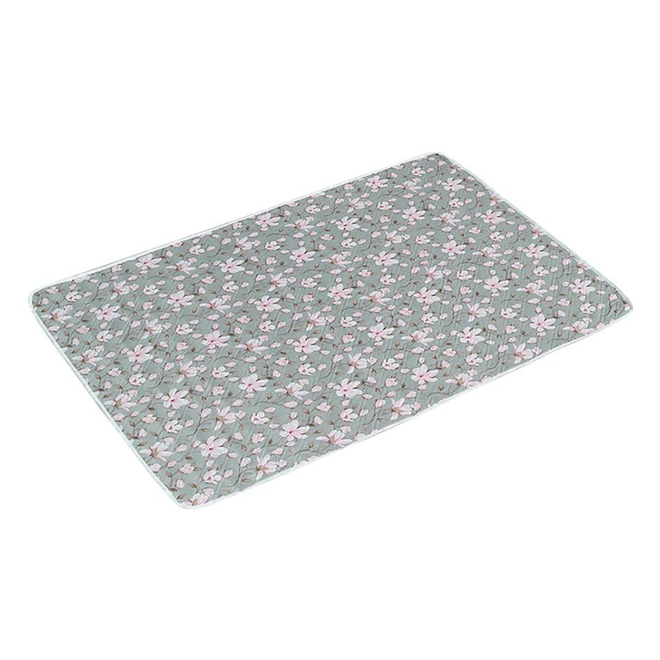 Tapis à couches en forme de cœur Dino, 80x120cm, 4 couches, imperméable, lavable, matelas à langer p