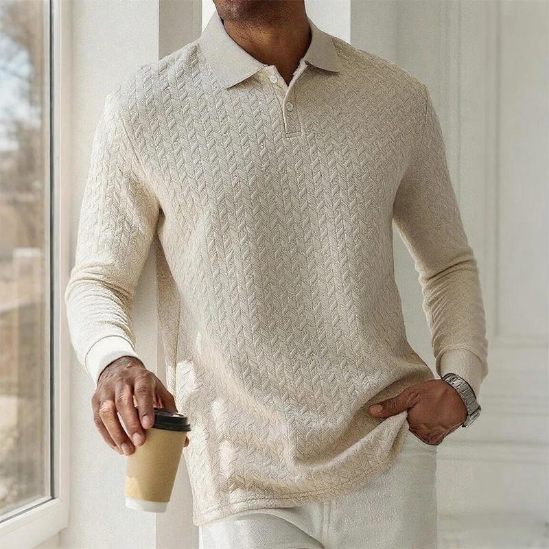 Hommes à manches longues Polo de haute qualité hommes vêtements bureau Polos T-shirt affaires Polosh
