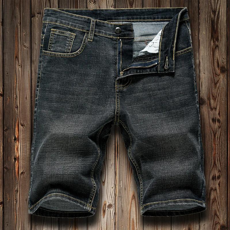 Shorts en jean d'été pour hommes, pantalon en denim extensible bleu foncé, design tendance, jeans sl