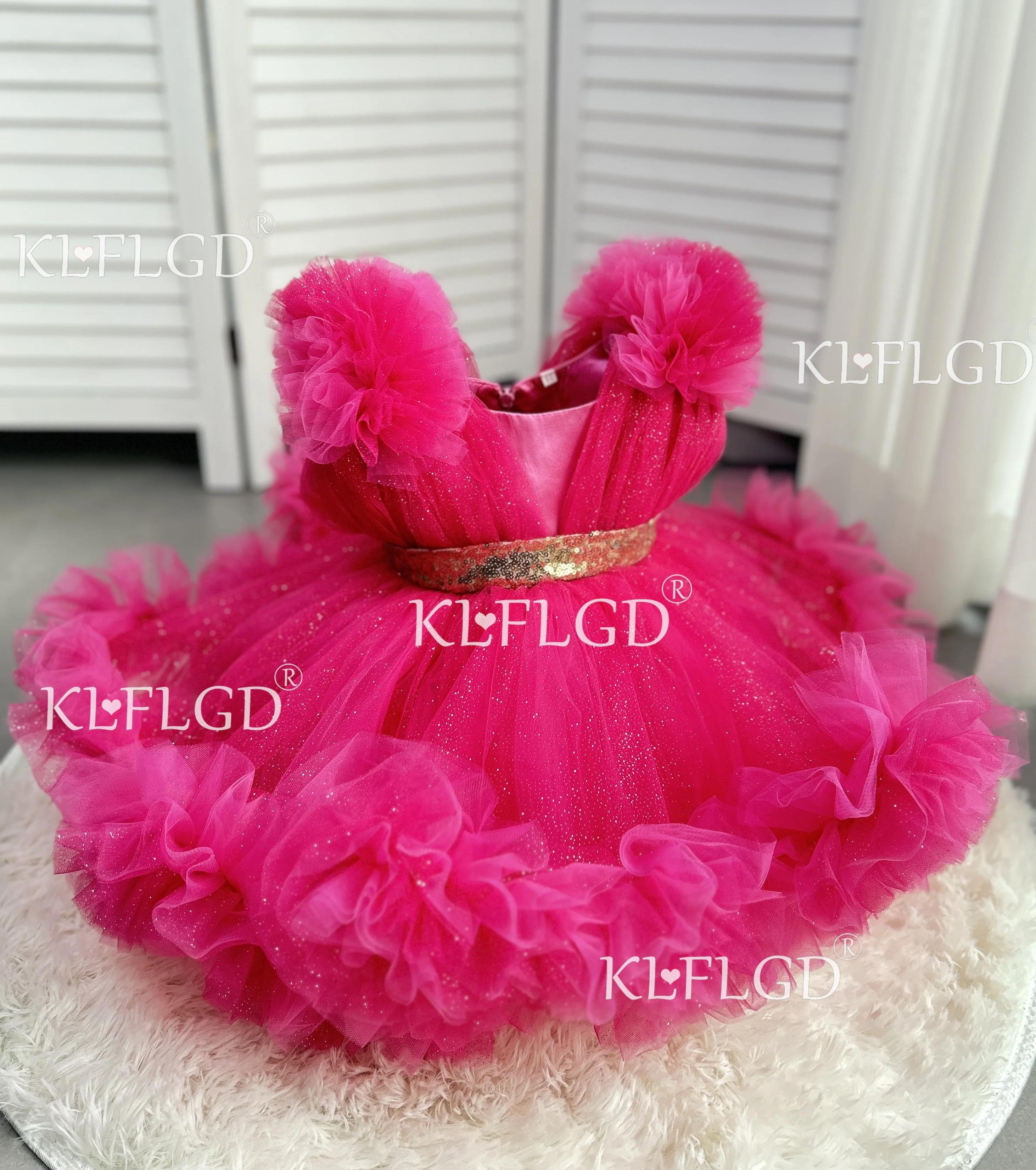 KLFGDNew style filles robe de luxe fête élégante fille robe de soirée robes de concours pour enfant