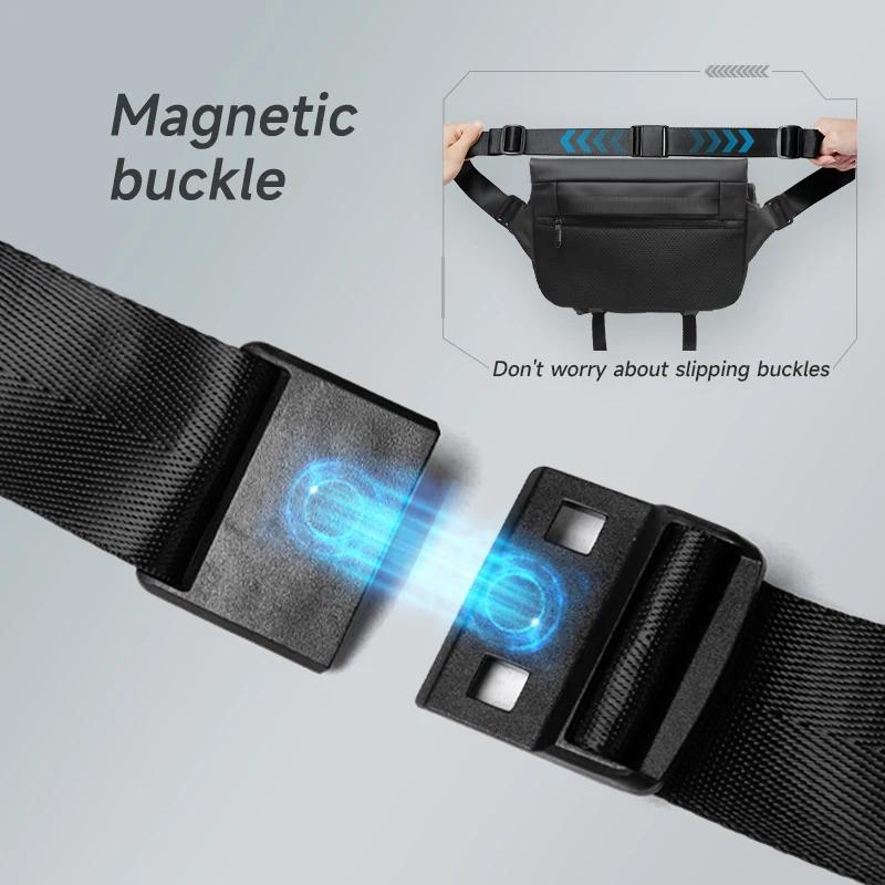 Septwolves haute qualité boucle magnétique mince sac de messager hommes à la mode décontracté en cui