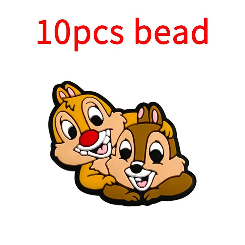 10 perles en silicone Disney pour sucette de bébé, accessoires de chaîne de sucette en silicone sans