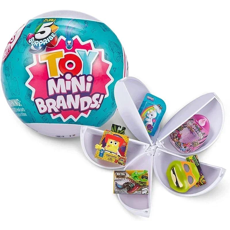 5 boules Surprise, Mini marques, scène d'achat de supermarché, capsule Gashpon Miniature, jouet, Col