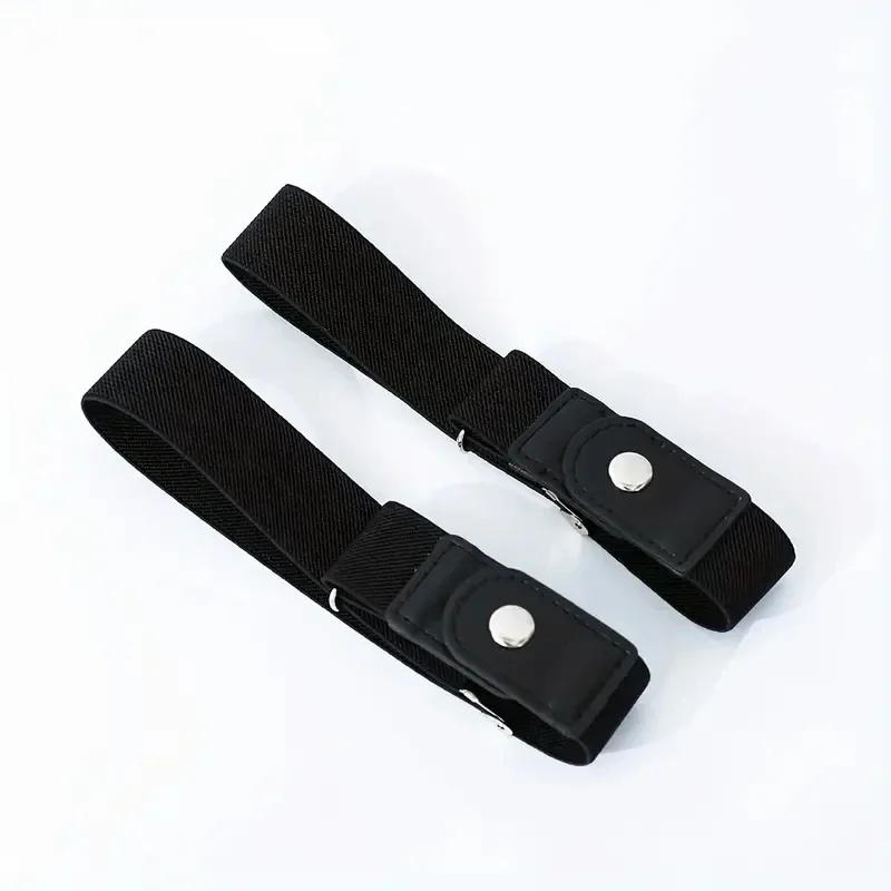 2 pièces/ensemble sans boucle ceinture élastique pour femmes hommes unisexe ceinture extensible pour