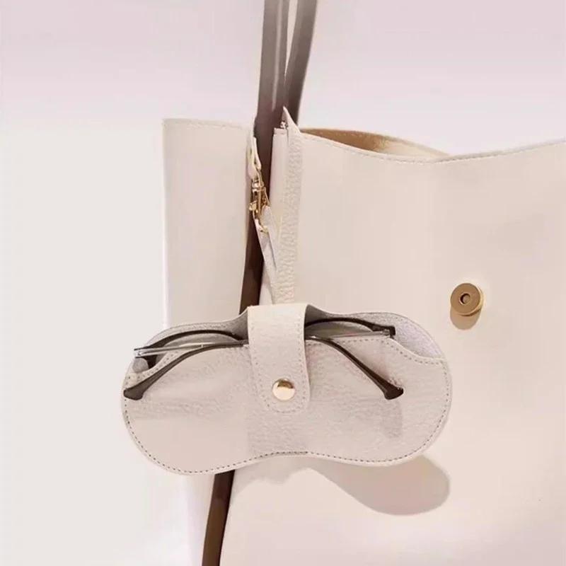 Sac à lunettes Portable, pochette en cuir souple pour lunettes de soleil, étui à lunettes mince à la