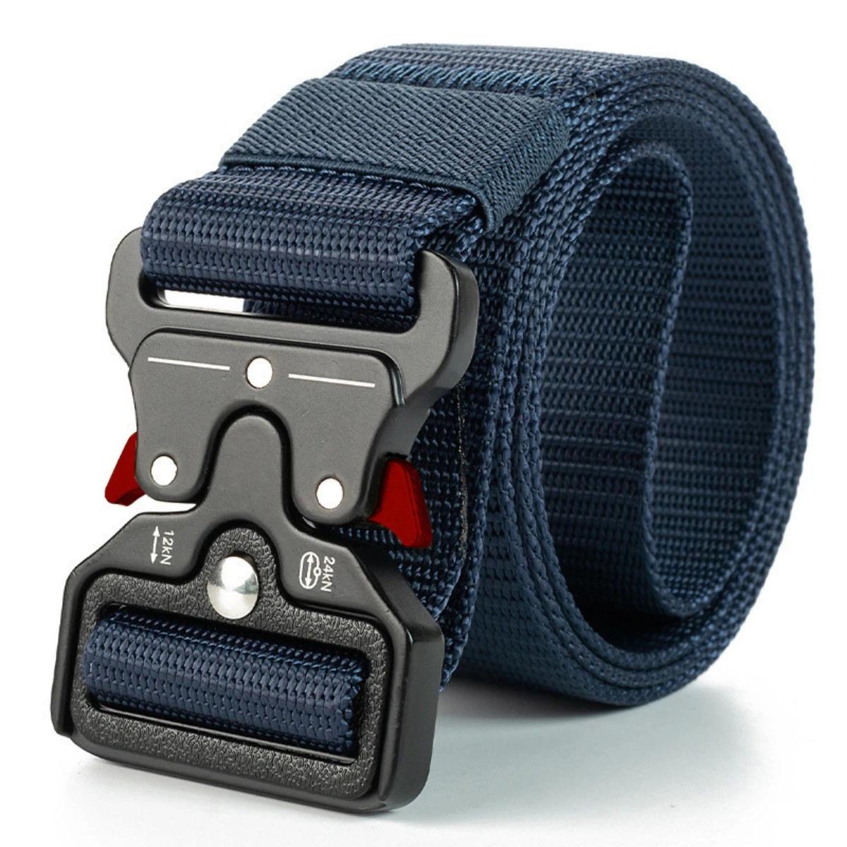 Ceinture tactique à boucle en plastique pour hommes, oreilles rouges, ventilateur militaire multifon