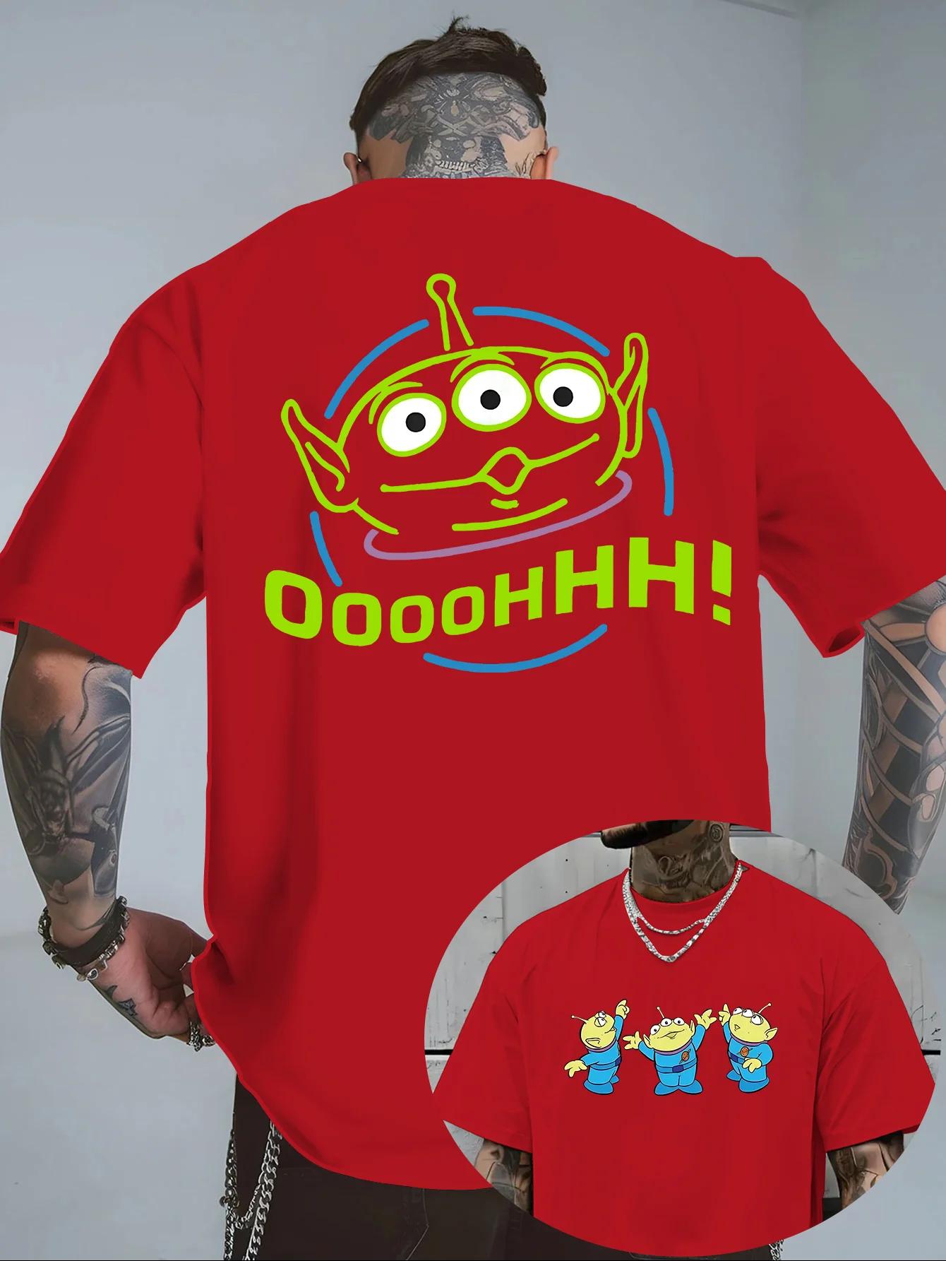 Disney film de dessin animé Toy Story Alien imprimé T-shirt 2026 hommes et femmes été nouvelle tenda