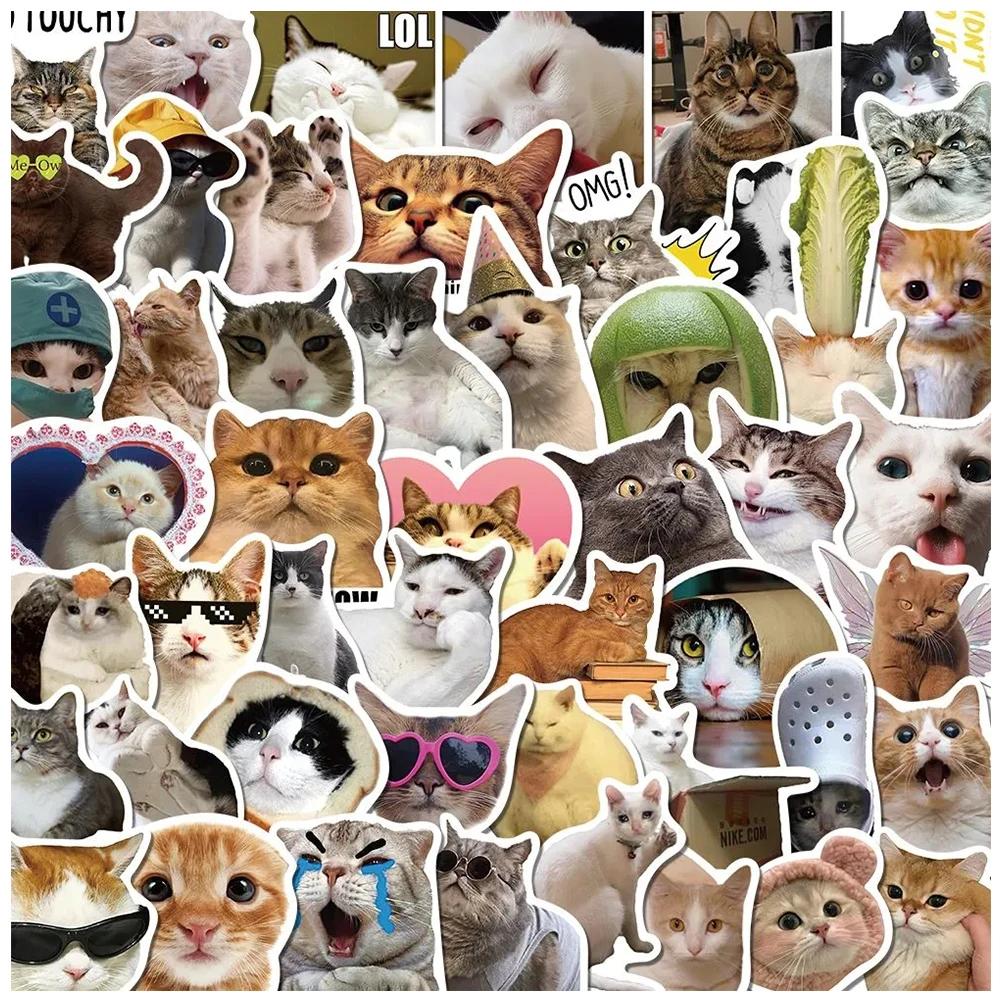 Autocollant esthétique en PVC Kawaii Love Cat pour enfants, décoration coréenne pour enfants, scrapb