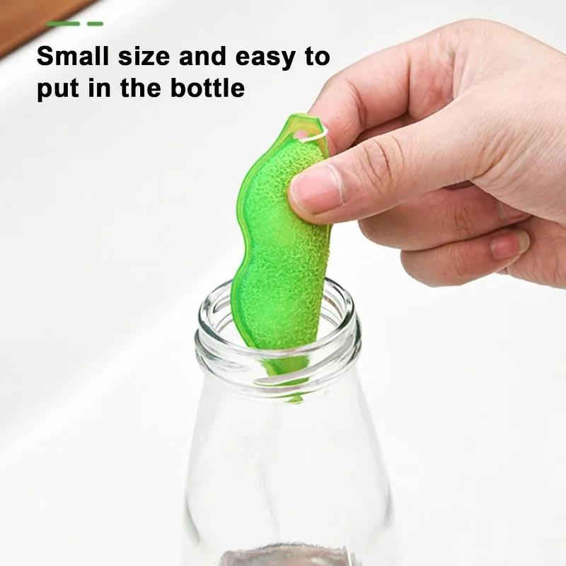 Éponge magique de nettoyage de pois, tasse de cuisine, brosse de nettoyage de bouteilles, réutilisab