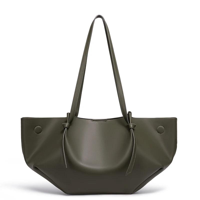 Sac fourre-tout pour femme de grande capacité, sac à main à bandoulière plissé doux avec un petit sa