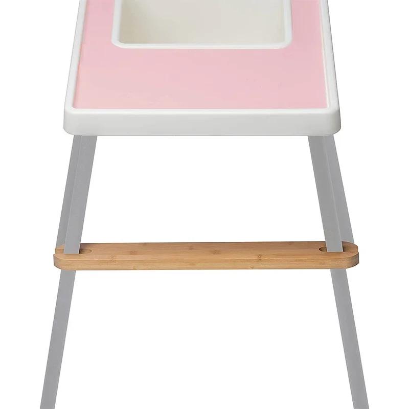 Chaise haute pour bébé, repose-pieds en bois de bambou naturel, siège pour bébé, antidérapant, Stabl