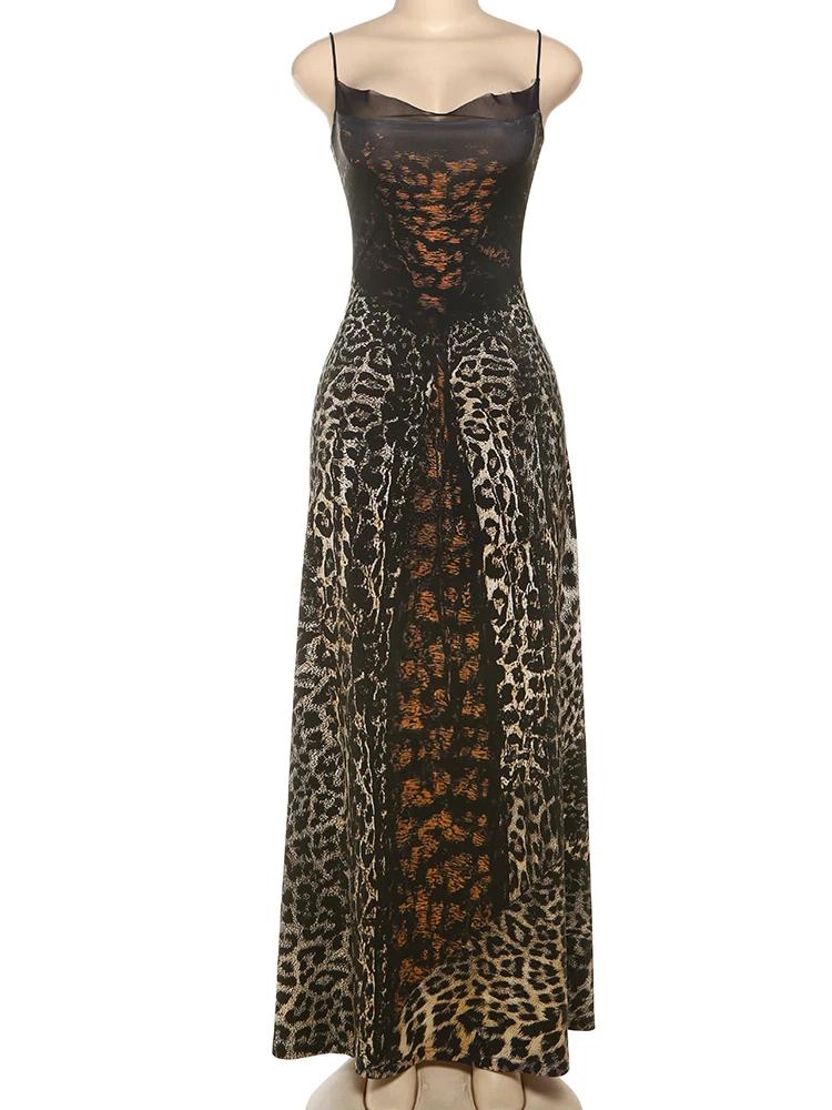 Bizarre chat dos nu robe froncée femmes maille Patchwork Sexy Coquette sans manches été fête d'anniv