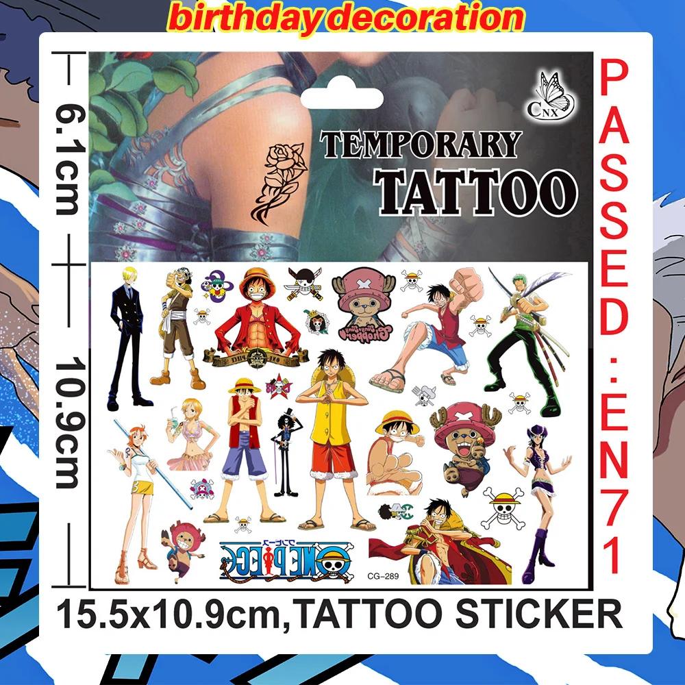 Assiettes de fête d'anniversaire One Piece, bannière suspendue, décoration de gâteau, ballons One Pi