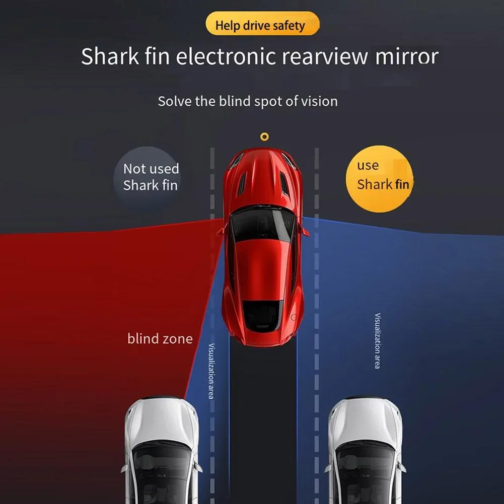 Caméra de recul pour voiture 1080P, angle mort auxiliaire, caméra de recul latérale CVBS/AHD Shark F