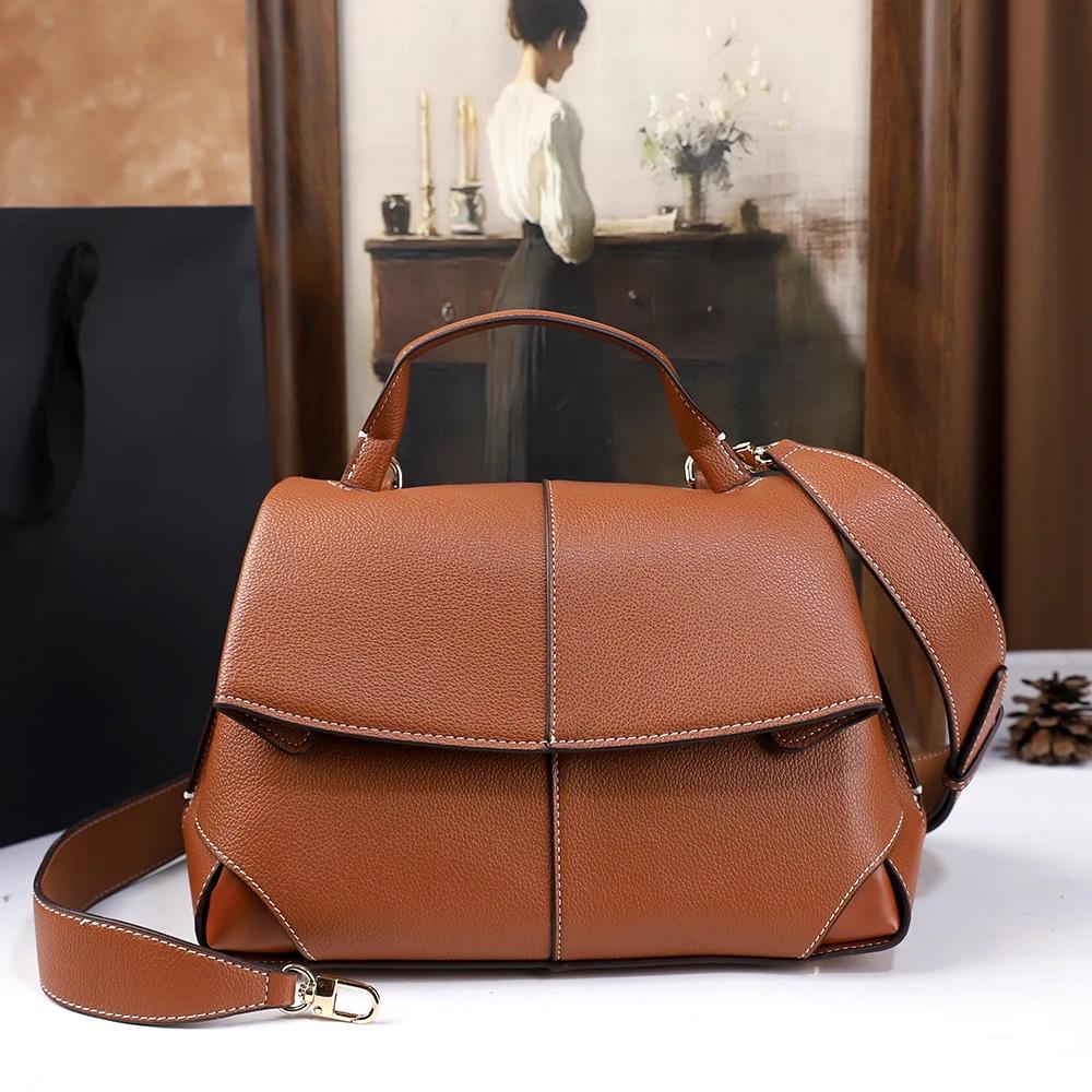 Nouveau Sac à Main Rétro Simple 2026 – Polyvalent et Élégant, Sac Bandoulière Couleur Unie pour Traj