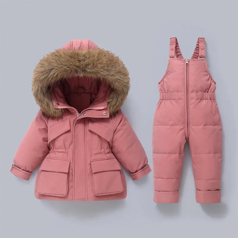 Parka d'hiver pour enfants, combinaison de ski pour filles, ensemble de vêtements pour bébé garçon,