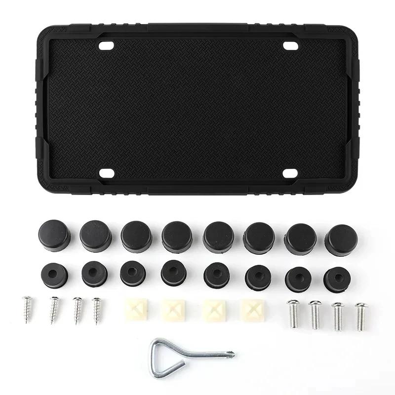 Cadre de plaque d'immatriculation de voiture en Silicone, 2 pièces, multicolore, Standard américain,