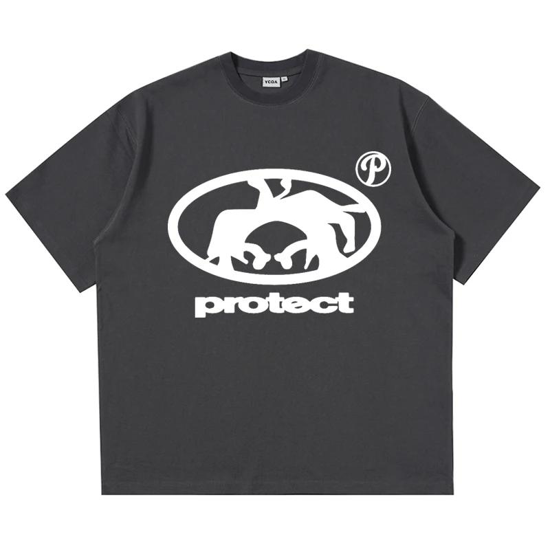 T-Shirt manches courtes pour hommes, surdimensionné, 100% coton, graphique, Harajuku, Vintage, mode