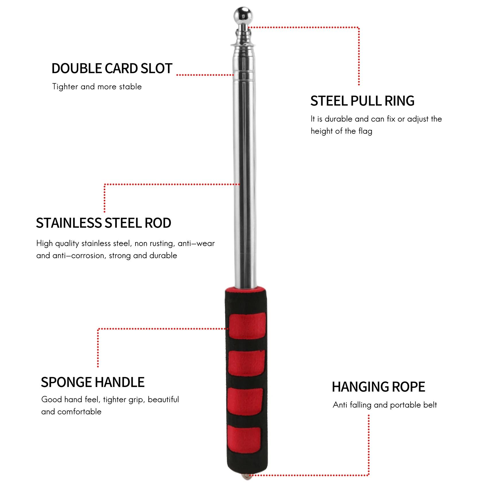 Outil de poteau télescopique portable extensible pour la détermination de la sensation, manche à ven