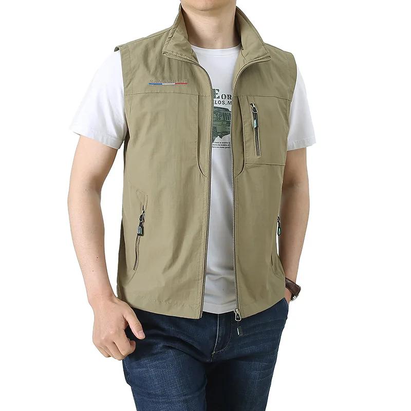 FGKKS 2023 gilets de loisirs en plein air hommes respirant grande poche photographie gilet de pêche