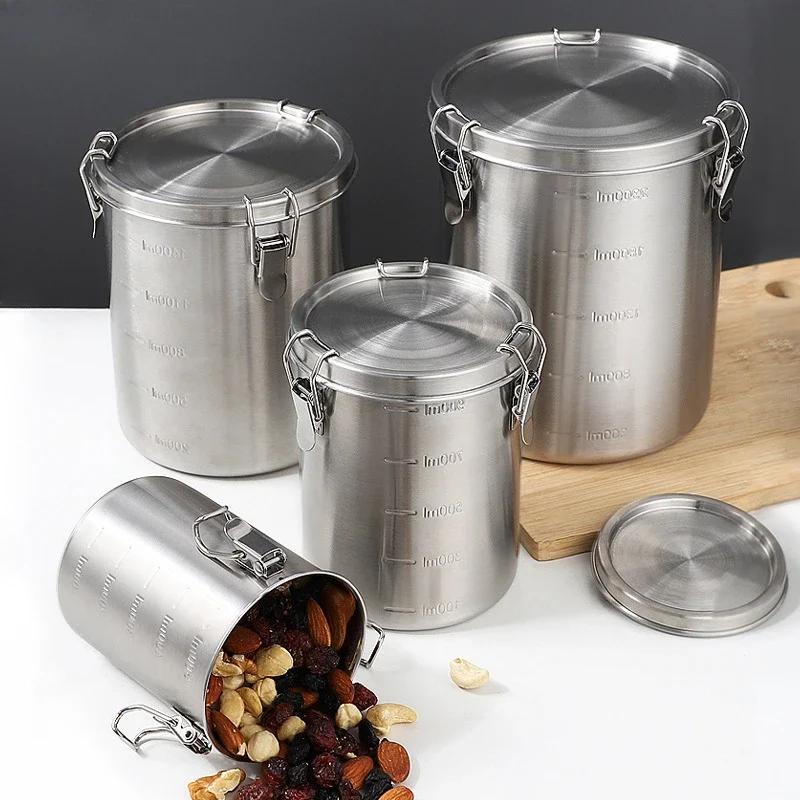 Pots hermétiques à thé, récipients hermétiques pour céréales entiers pour aliments, récipient scellé