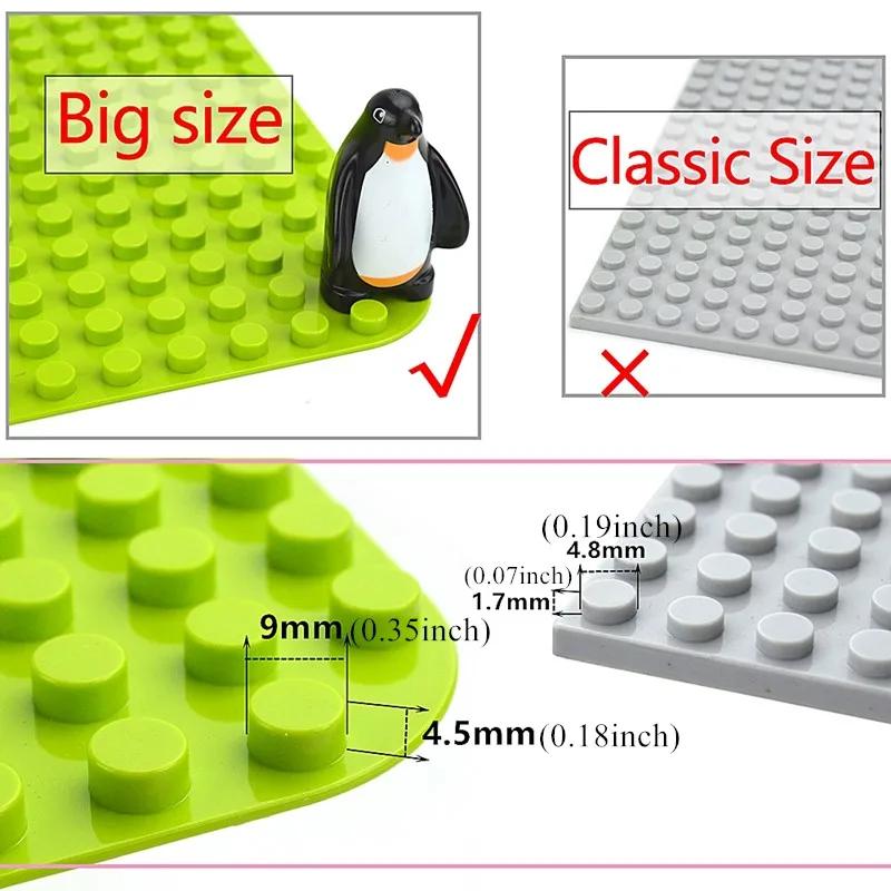 Grande plaque de base pour blocs de construction, 16x32 points, compatible avec toutes les marques,