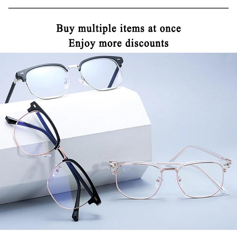 XJiea – lunettes photochromiques Anti-lumière bleue pour hommes et femmes, rectangulaires, semi-sans