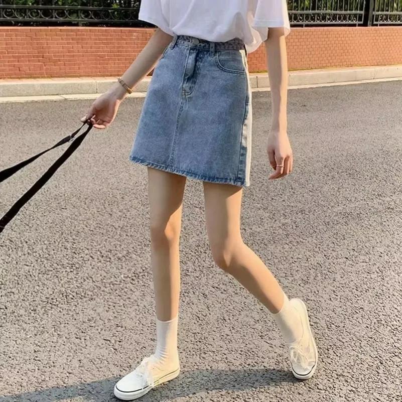 Été Denim jupe courte pour femmes haute Wiast Sexy sac serré jupes de hanche dame coupe ajustée Y2K