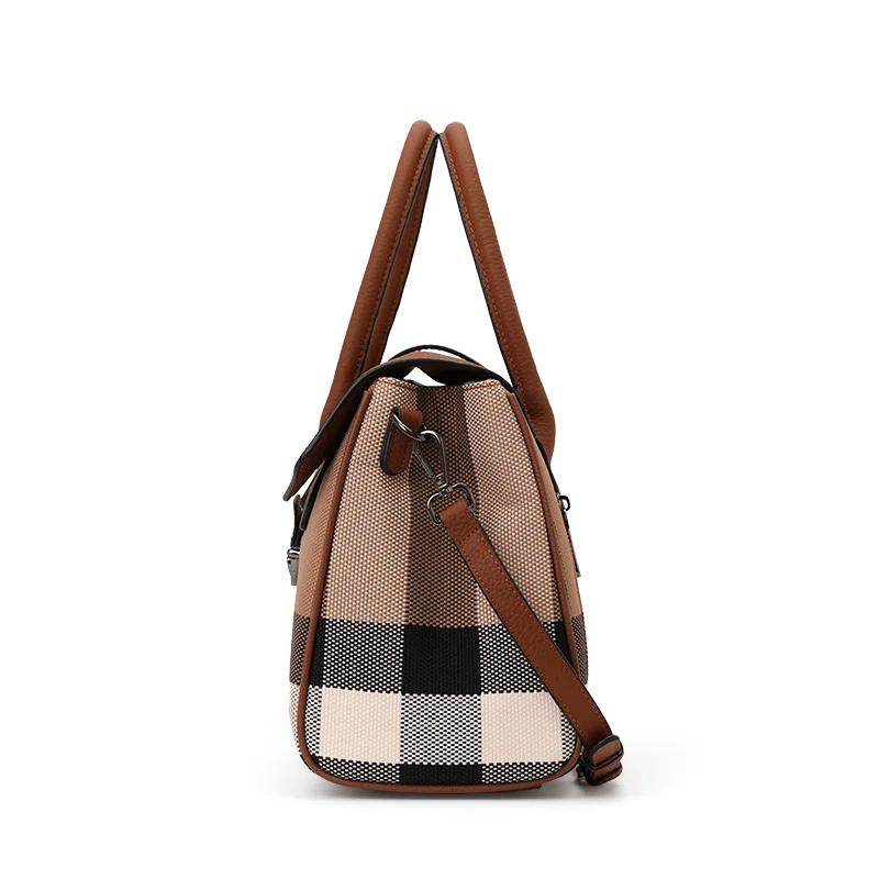 Aidrani-Sac à main en cuir à carreaux de style atmosphérique haut de gamme pour femme, grande capaci