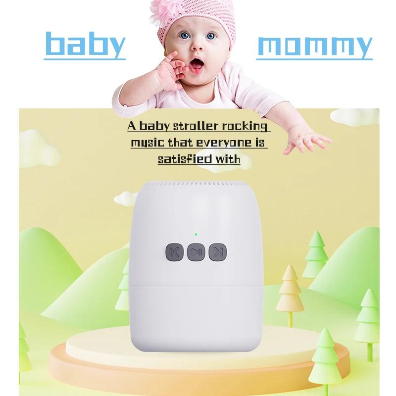 Poussette bébé mains libres, balançoire automatique, dispositif de vibration avec sons apaisants, co