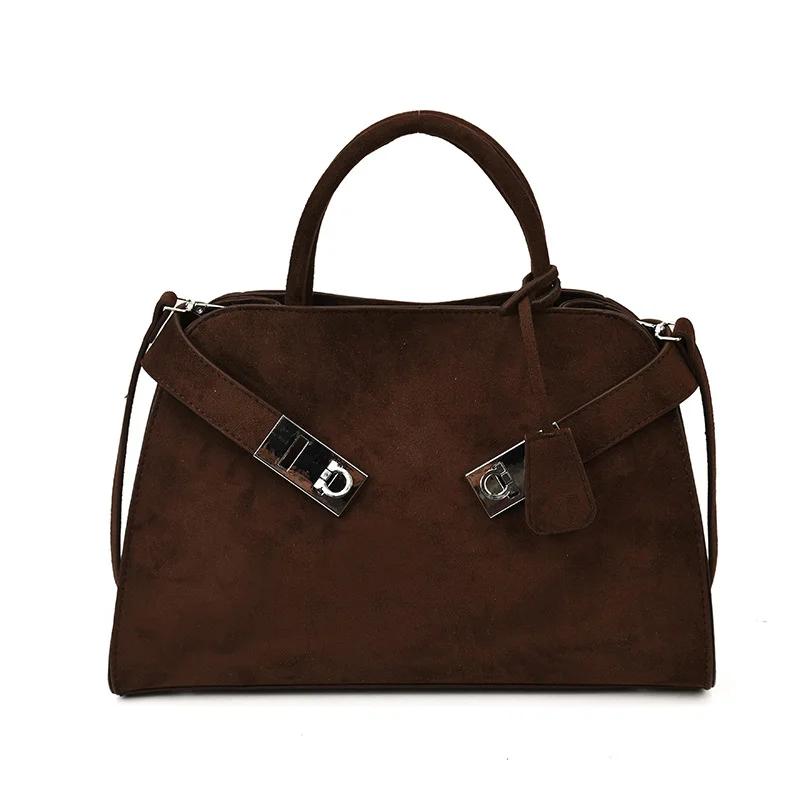 Sac fourre-tout en daim pour femme, nouveau sac à bandoulière tendance de grande capacité, sac à mai