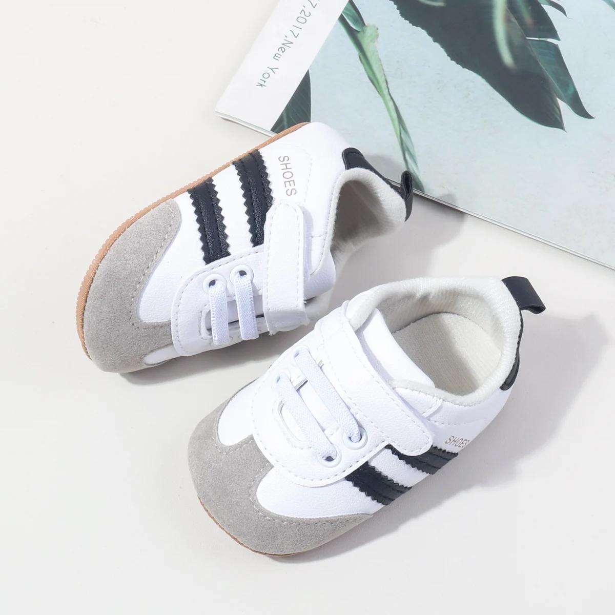 Chaussures unisexes pour bébés de 0 à 18 mois, en cuir PU de haute qualité, pour première marche, in