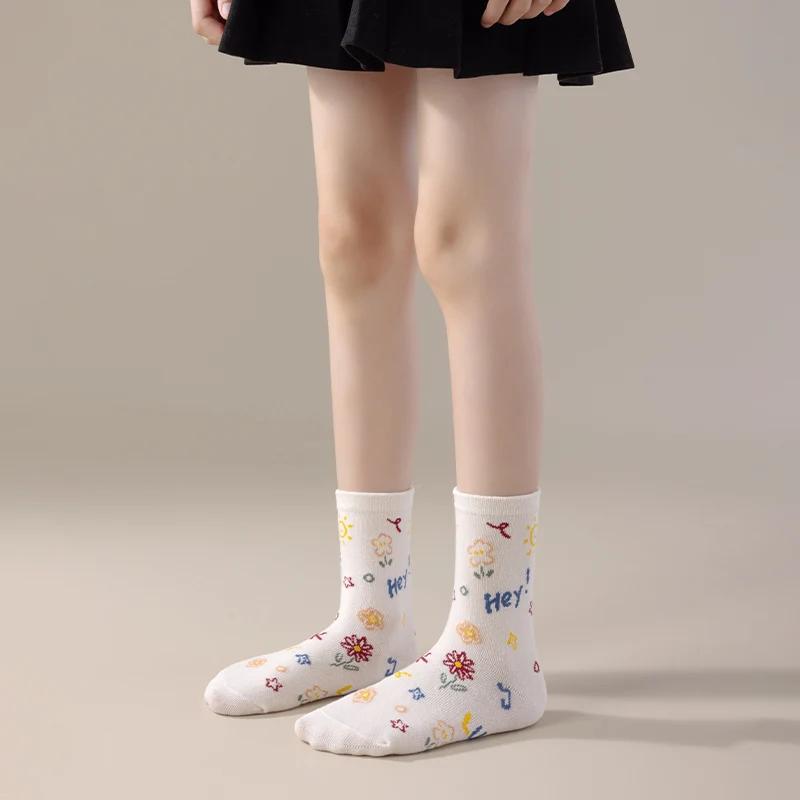 Cinq paires de chaussettes courtes ours en peluche colorées, douces et confortables, pour filles au