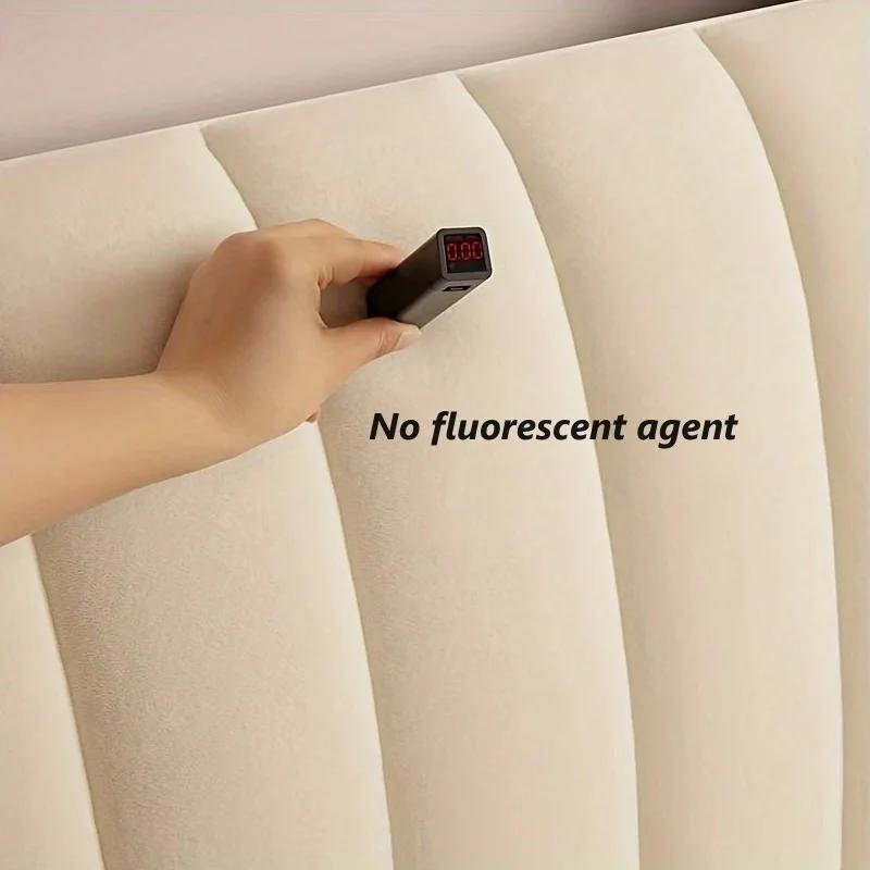 Housse de tête de lit matelassée en peluche courte de haute qualité, couvre-tête de lit de luxe en v