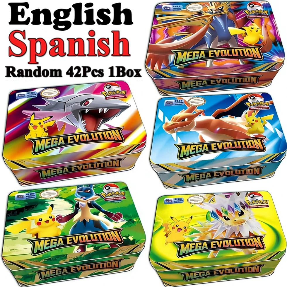 MEGA EVOLUTION 42 pièces cartes Pokemon jouets de combat origine perdue boîte Pokemons avec Pikachu