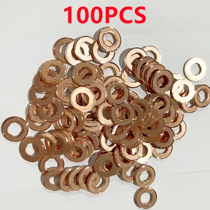 Buse d'injecteur en cuivre, 100 pièces, rondelle F00VC17504 F00VC17503 F00VC17502, joint de pulvéris