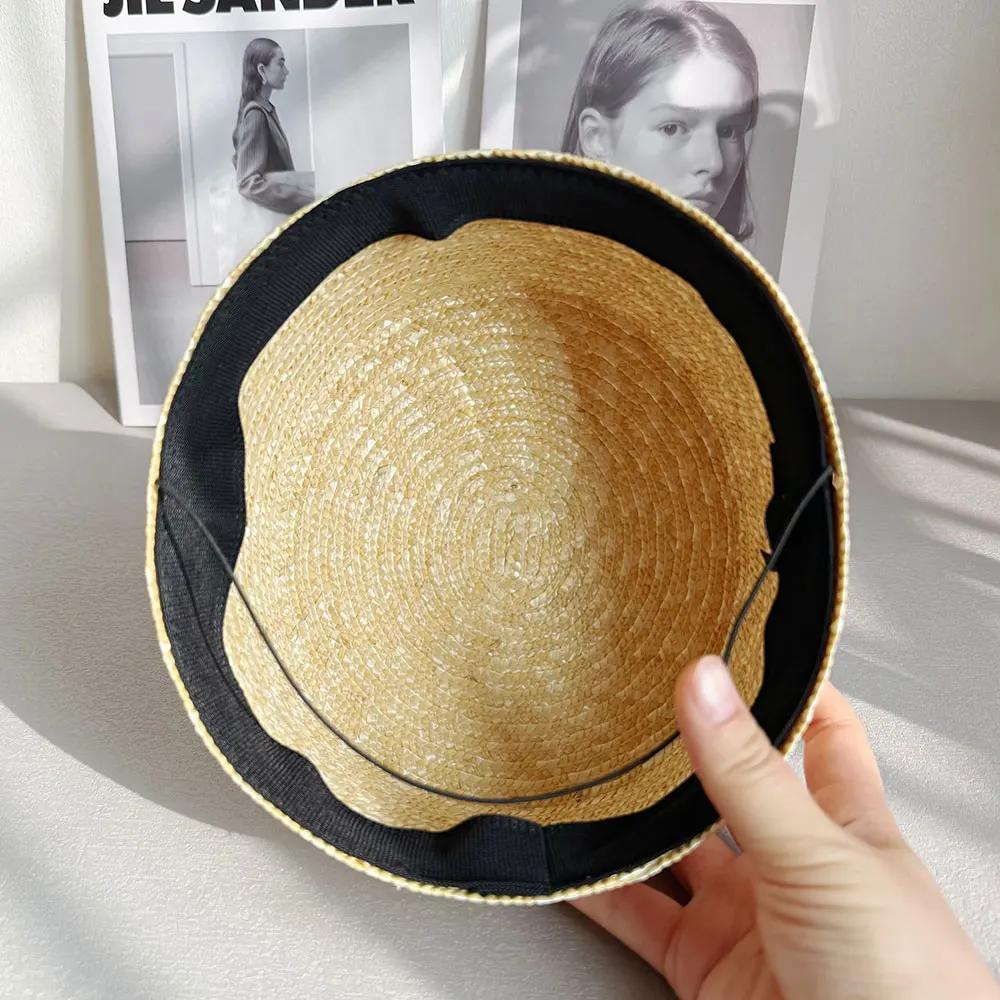 Chapeau Pillbox en Paille 100% Naturelle, Style Rétro Hôtesse de l'Air, Béret d'Été pour Femme, Chap