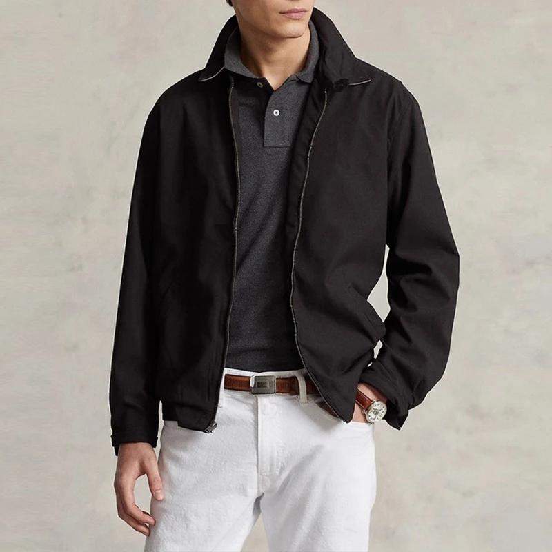 Veste décontractée Simple de couleur unie pour hommes, polyvalente, manches longues, col, poche, 3 c