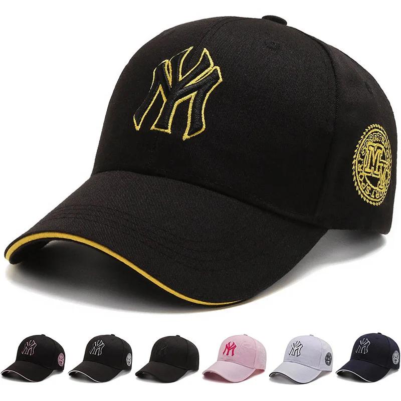 Chapeaux quatre saisons pour hommes, tendance, noir, rétro, brooklyn, lettre brodée, Baseball, coton