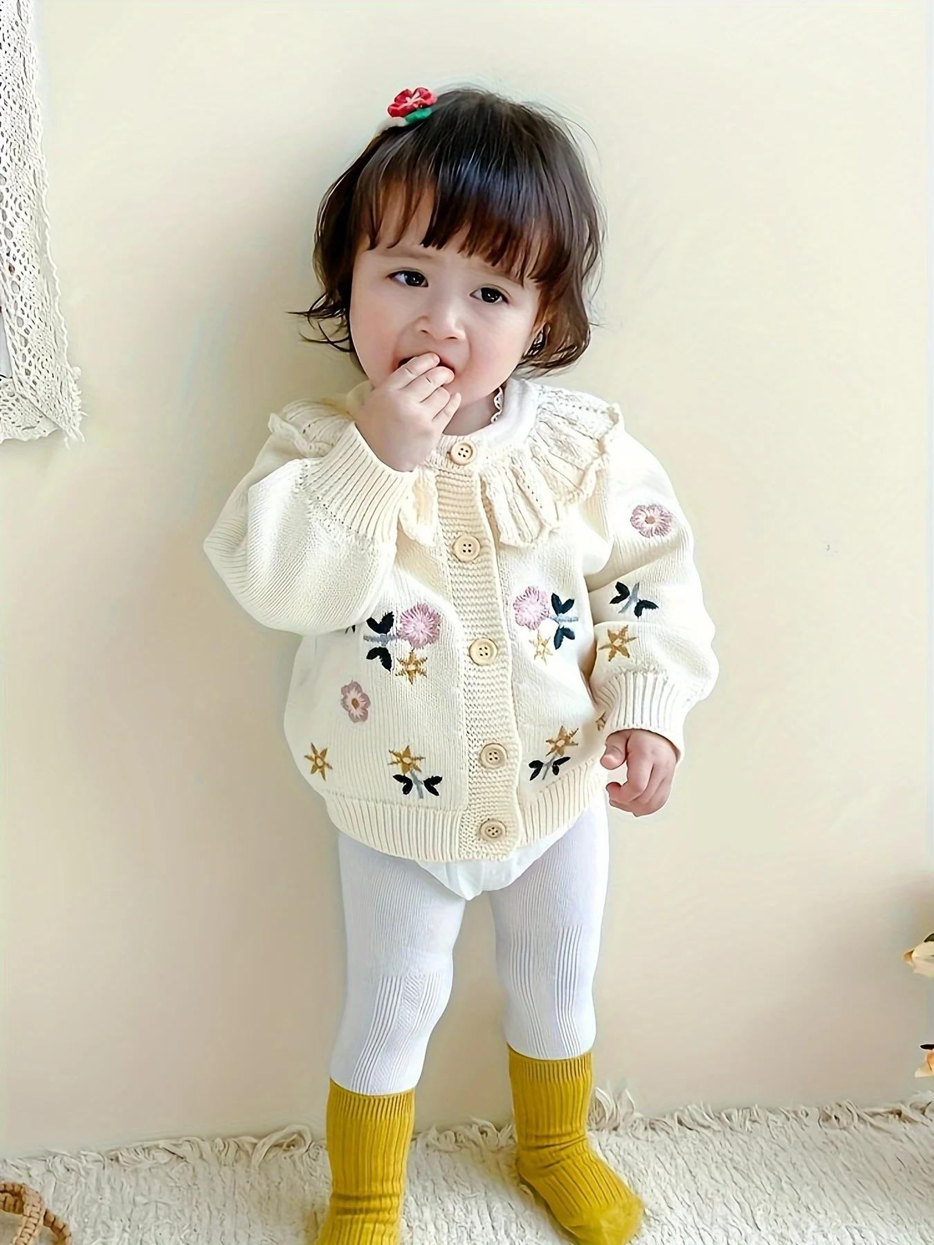 Cardigan tricoté pour bébé fille, haut chaud, Style bébé, automne et hiver