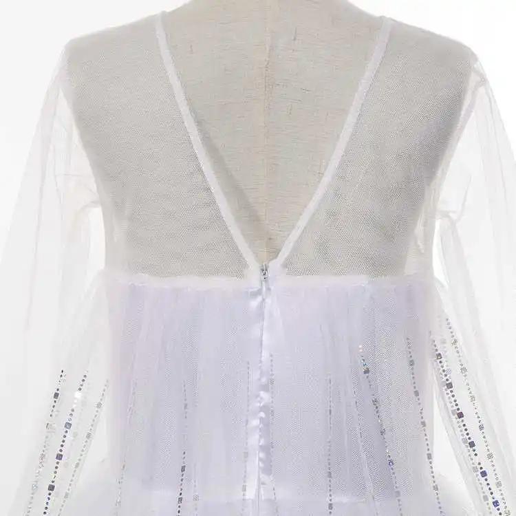 Disney enfant filles Cosplay congelé Elsa maille Costumes reine des neiges Elsa princesse longue rob