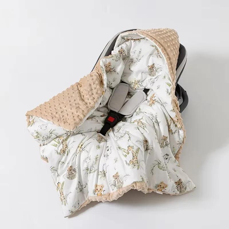 Couverture de panier de siège de sécurité pour bébé, pour nouveau-né, couette polaire Doudou, lange