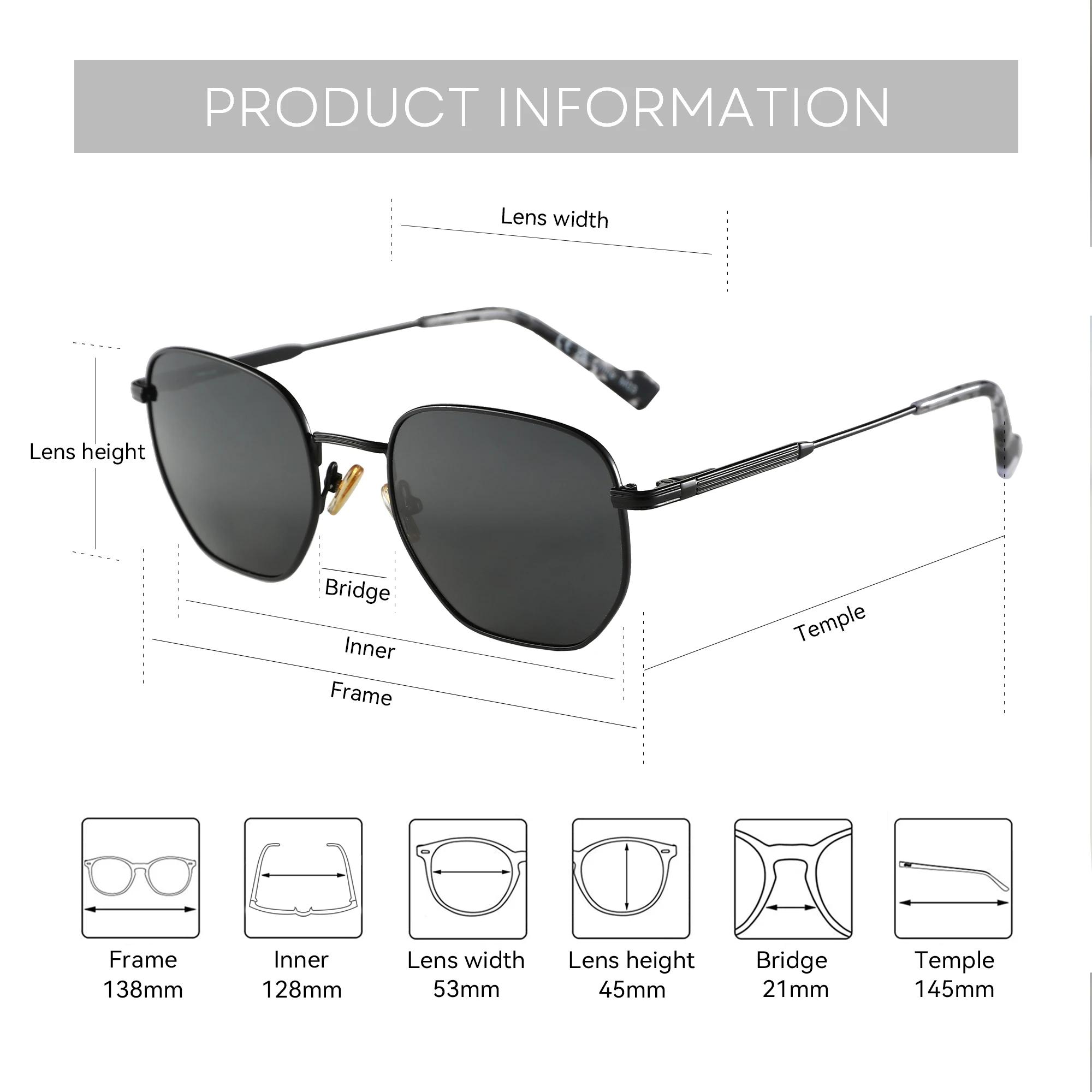 ZENOTTIC Lunettes de soleil polarisées à géométrie hexagonale tendance pour hommes et femmes, lunett